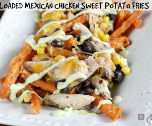 LOADED MEXICAN CHICKEN SWEET POTATO FRIES
