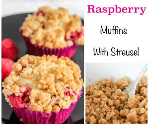 Raspberry Muffins With Streusel