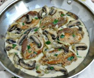 Pork Chops With A Creamy Dijon Mushroom Sauce