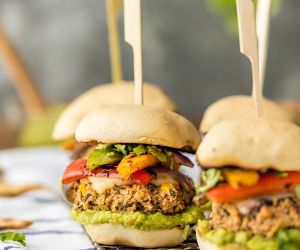 Fajita Black Bean Burger Sliders