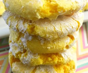 Lemon Crinkle Cake Mix Cookies!