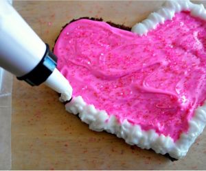 Valentine Brownie Cookie Heart