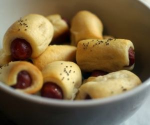 mini pigs in a blanket