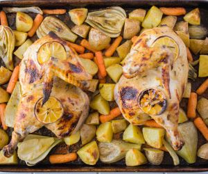Sheet pan roast chicken & vegetables