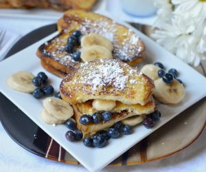 Banana Blueberry Stuffed French Toast