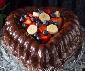 Chocolate Ganache Valentine Cake