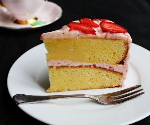 White Chocolate Strawberry Mudcake