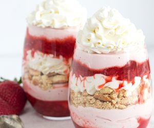 Strawberries and Cream Trifles