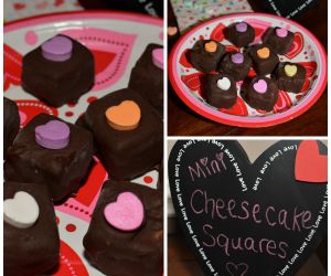 Valentine Mini Cheesecake Squares