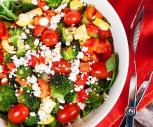 Roasted Rainbow Winter Salad with Broccoli and Squash