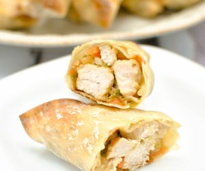 Pork and Vegetable Baked Egg Rolls