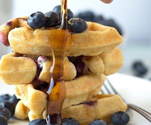 Blueberry Ricotta Waffles