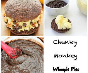 Chunky Monkey Ice Cream Whoopie Pies