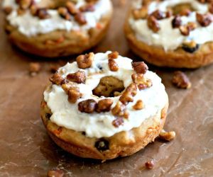 Carrot Cake Donuts With Brandy Candied Walnuts