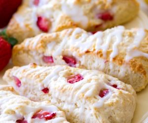 Strawberry Lemon Cream Scones