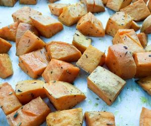 Herbes de Provence Roasted Sweet Potatoes
