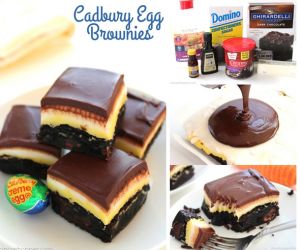 Cadbury Egg Brownies