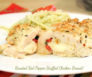 Roasted Red Pepper Stuffed Chicken Breasts!