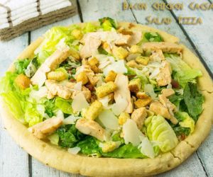 BACON CHICKEN CAESAR SALAD PIZZA