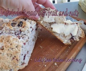 Irish Soda Bread with fruit and nuts.