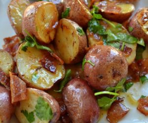 Warm Bacon Honey Mustard Potato Salad