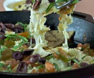 Greek Nachos with Creamy Hummus