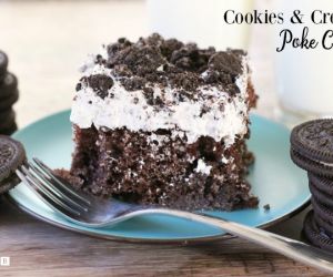COOKIES & CREAM POKE CAKE