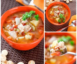 Manhattan Clam Chowder With Bacon