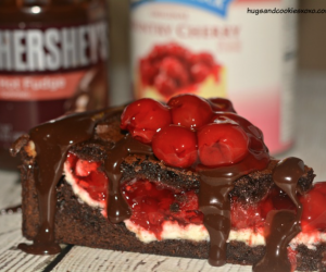 Chocolate Brownie Cherry Cheesecake