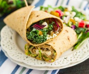 Chicken and Beet Hummus Wrap