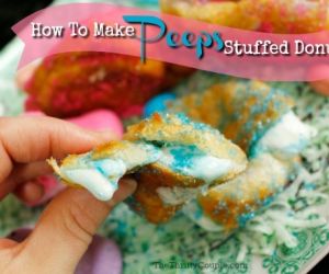 Peeps Doughnuts Recipe (Biscuit Donuts Stuffed With Peeps)