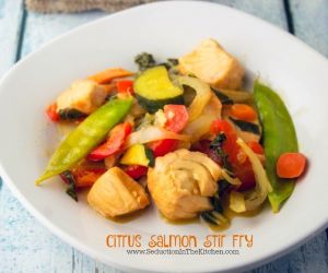 CITRUS SALMON STIR FRY