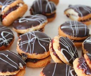 Isler cookies - chocolate dipped sandwich cookies