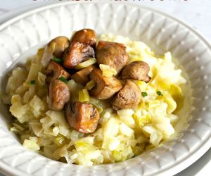 Leek Risotto with Gouda and Smoked Mushrooms