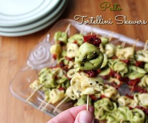 Easy Pesto Tortellini Skewers