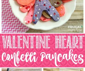 Valentine Heart Confetti Pancakes