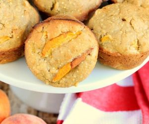 Browned Butter and Quinoa Peach Muffins