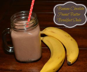 Banana Chocolate Peanut Butter Breakfast Shake