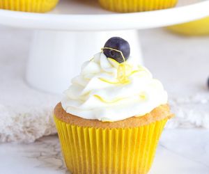 Boozy Blueberry Lemon Cupcakes