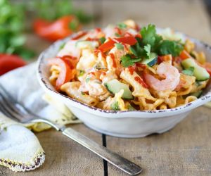 Sriracha Shrimp Pasta Salad