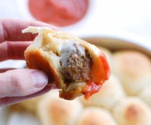 Cheesy Meatball Biscuit Bombs