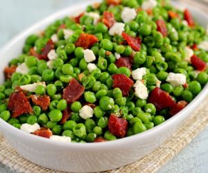 Bacon and Feta Peas