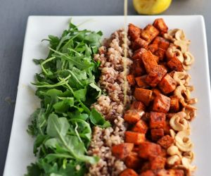 SWEET POTATO, WILD RICE AND ARUGULA SALAD