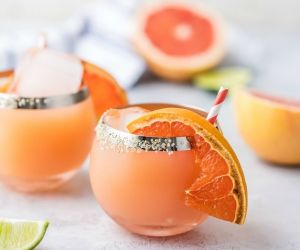 Broiled Grapefruit Margaritas