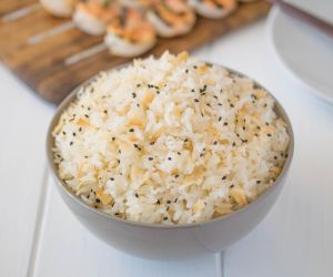 Toasted coconut rice