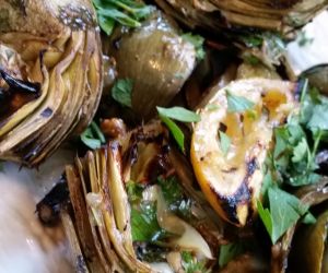 Grilled and Smothered Artichokes #WeekdaySupper