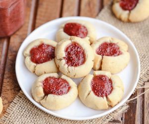 Jam Thumbprint Cookies (GF, Vegan)