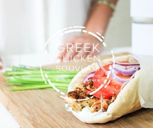 Greek Chicken Souvlaki With Tzatziki Sauce