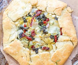 Mediterranean Galette with Spinach, Artichoke