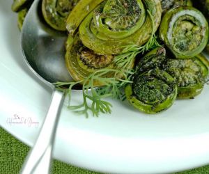 Roasted Fiddlehead Ferns